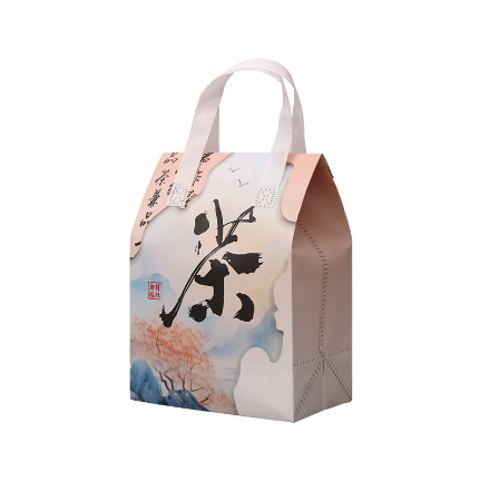 中國風(fēng)單杯雙杯奶茶保溫袋 無紡布鋁箔保冰保溫外賣手提袋